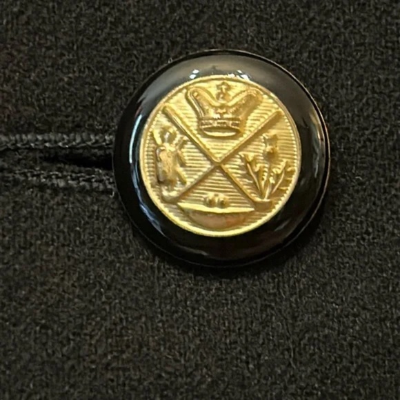 Pendleton Vintage Pure Virgin Wool Blazer Jacket 2 Button Front Black Size 10 P - Picture 8 of 9